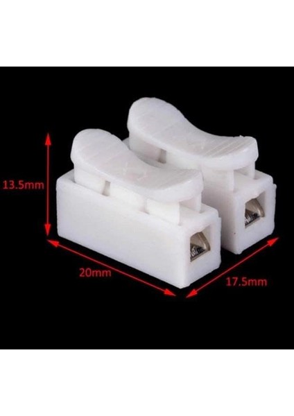 Mandallı Vidasız Klemens Basmalı Tip 2 Li 2 Pin 50'li Paket