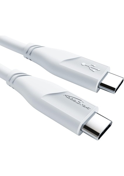- Usb-C Kablosu, USB 2.0 - 1 M (Usb-C - Usb-C, Veri Kablosu/şarj Kablosu, Güç Dağıtımı ile 480 Mbit/s ve 100 W'a Kadar Şarj Akımı/pd 3, Entegre Çip, Beyaz)