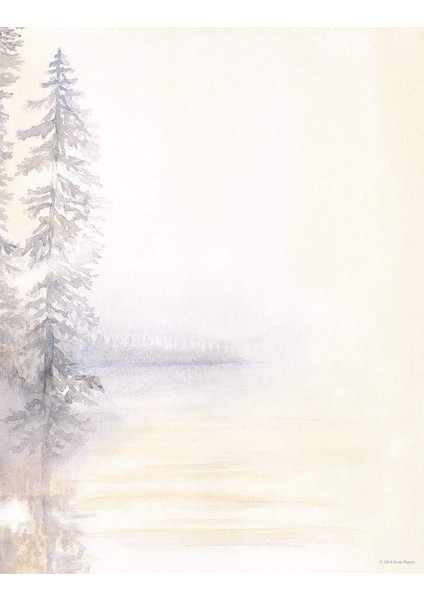 Papers! Morning Mist Letterhead, 80 Sayı, 8,5 Inç x 11 Inç (2014250)