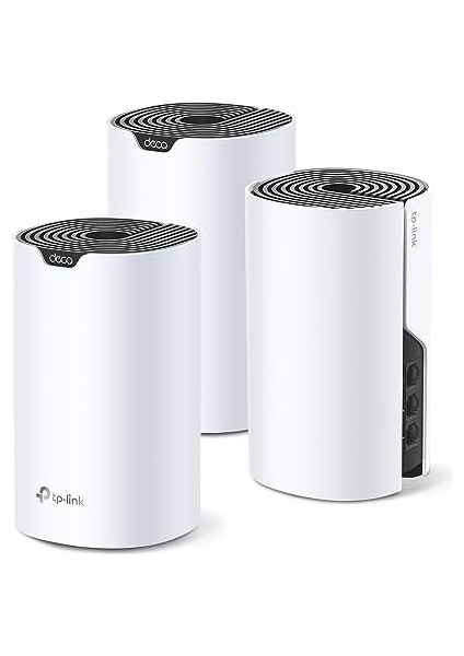 Deco S7(3-Pack), AC1900 Mbps, Dual-Band, Gigabit Portları, 520 M²'ye Kadar Kapsama Alanı, 100'DEN Fazla Cihaz Bağlantısı, Mobil Uygulama ile Kolay Kurulum, Wi-Fi 5 Mesh Sistemi
