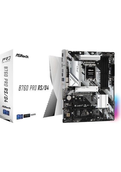 B760 Pro Rs/d4 Atx Anakart Intel LGA1700, Ddr4, 2x Hyper M.2 SSD