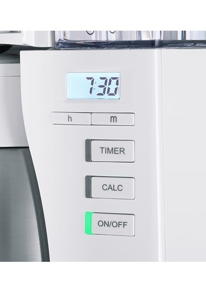 1025-17 Filtre Kahve Makinesi, Termo Sürahi Ve Zamanlayıcı Fonksiyonlu, 1080w, Çıkarılabilir Su Deposu Ve Kireç Giderme Programı, 1.25 Litre, Beyaz Görünümlü V Zamanlayıcı