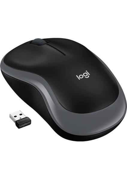M185 Kablosuz Mouse, Pc, Mac, Dizüstü Bilgisayar Için, USB Mini Alıcı ile 2.4ghz, 1000 Dpı Optik, 12 Ay Pil Ömrü, Sağ ve Sol Elle Kullanıma Uygun, Gri