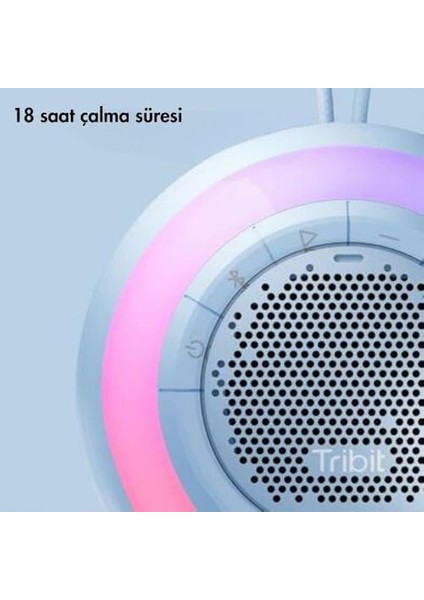Aquaease Ipx7 Su Geçirmez, 18 Saat Oynatma Süresi Dahili Mikrofon Işıklı Hoparlör Mavi