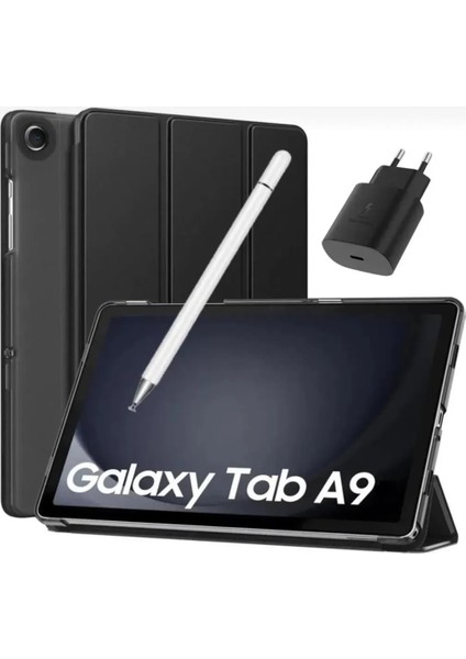 Galaxy Tab A9 4 GB Ram 64 GB 8'7 Inç Mavi Tablet + Kılıf + Kalem + Adaptör -Navy