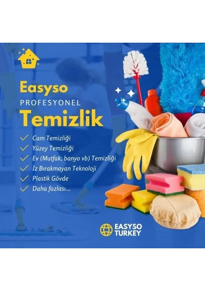 Cam Sileceği Plastik Pratik Aparat Camsil Zemin Tezgah ve Yüzey Temizleyici Alet Çok Amaçlı Asorti Renkli EASYSO1969