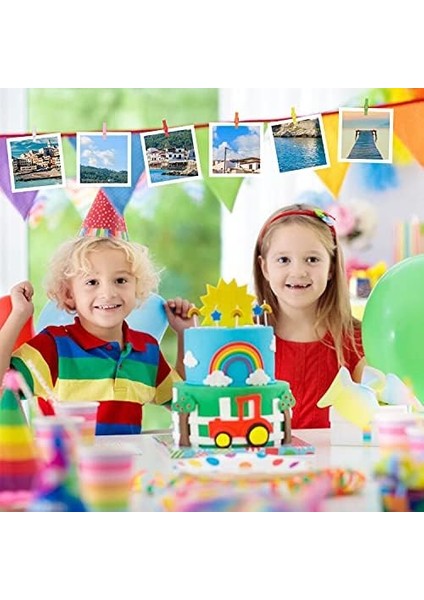 200 Adet Mini Ahşap Clothespins, Karışık Renkli Küçük El Sanatları Peg Pimleri Klipler Fotoğraflar Için Resimler Kağıt El Sanatları