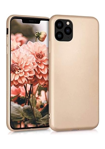 Matte Silicone Apple iPhone 11 Pro Max (6.5'') Kılıf Gold