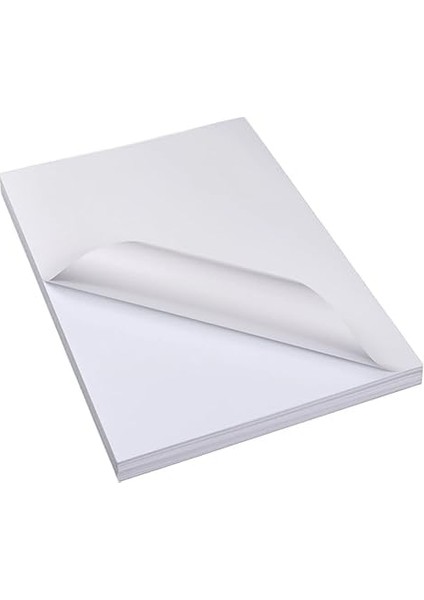 ve Laser Uyumlu Sticker Güçlü Yapışkanlı A4 Etiket Kağıdı Mat Yüzeyli 120GSM (20 Yaprak)