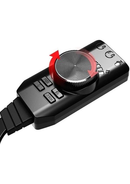 Plus Px-Gs3 Plextone Gs3 Mark Iı Sanal Gaming 7.1 Kanal USB Ses Kartı, Gaming Ses Kartı Pubg ve Lol Ses Efektleri Dahil, Mikrofon ve 3.5mm Çift Kulaklık Ses Jakı Stereo Ses Kartı Dönüştürücü