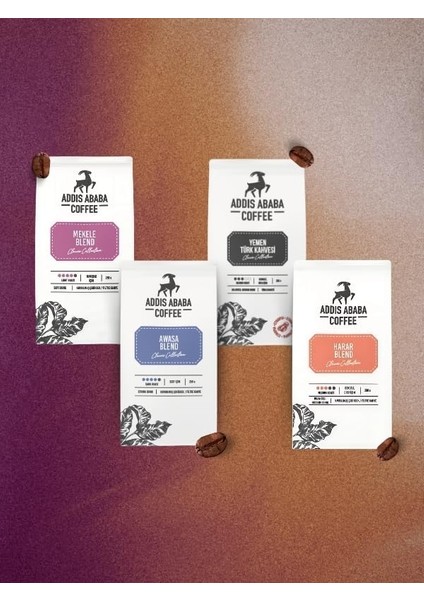 Ababa Coffee - 4'Lü Kahve Tanışma Paketi 1000 Gr. (French Press)
