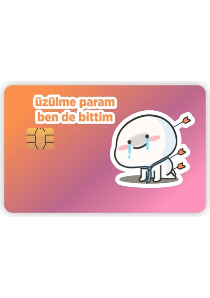 Aksesuar Qubby Üzülme Param Kart Kaplama Sticker Kart Etiketi