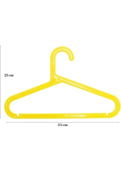 Hanger Plastik Çocuk Askısı, Elbise Askısı, Renkli Askı, Slim Askı (Standart, Adet, 8)