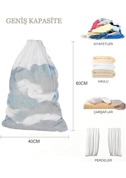 Home Çamaşır Yıkama Filesi: Dayanıklı ve Koruyucu Çamaşır Torbası, Hassas Giysiler Için Mükemmel Koruma, Perde Yıkama Filesi (35 x 45)