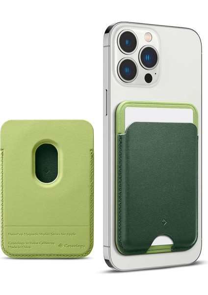 Spigen Iphone Için Magsafe Özellikli Kartlı Manyetik Cüzdan Nano Pop Avo Green - AFA05095