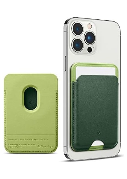 Spigen Iphone Için Magsafe Özellikli Kartlı Manyetik Cüzdan Nano Pop Avo Green - AFA05095