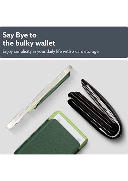 Spigen Iphone Için Magsafe Özellikli Kartlı Manyetik Cüzdan Nano Pop Avo Green - AFA05095