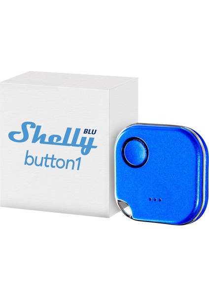 Blu Button1 | Bluetooth Kontrollü Eylem ve Sahne Etkinleştirme Düğmesi Mavi | Ev Otomasyonu | Ios Android Uygulaması | Uzun Pil Ömrü | LED Gösterge | Uzun Menzil
