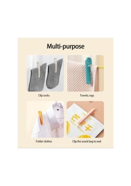 Way Paket, Poşet Mandalı,rüzgar Geçirmez Ataç Mandal Kırılmaz Iz Bırakmaz Çamaşır Mandalı