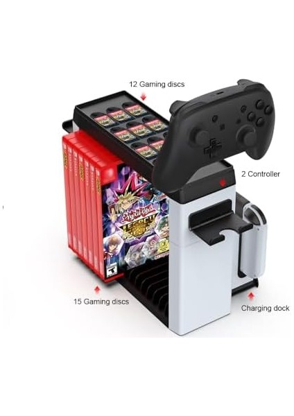 Nintendo Için Organizatör Stand Şarj Cihazı Tutucu Şarj Unitesi OLED Switch LED Göstergeli TNS-2113