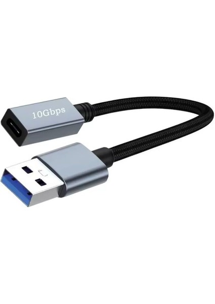 Çift Taraflı 10 Gbps Type-C F To USB 3.0 Veri Aktarım Kablosu 30 Santimetre USB C Dişi To USB 3.0 ZR874