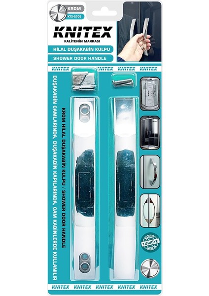 Plastik Krom Kaplama Duşakabin Kolu 10MM