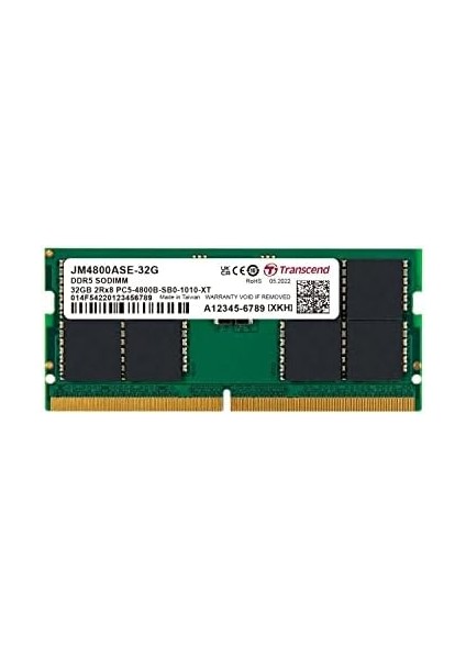 JM4800ASE-32G 32GB Ddr5 4800MHZ CL40 1.1V Notebook Ram modelleri