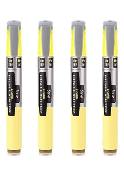 Lıkıt Fosforlu Kalem Pastel Sarı 4lu Set