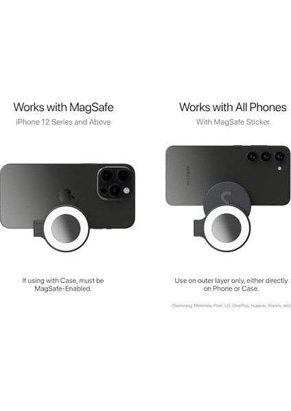 Snapgrip Creator Kit - Snapgrip, Snaplight, Snappod ve Taşıma Çantası Içerir - Manyetik Montaj Her Telefona Takılır | Gece Yarısı