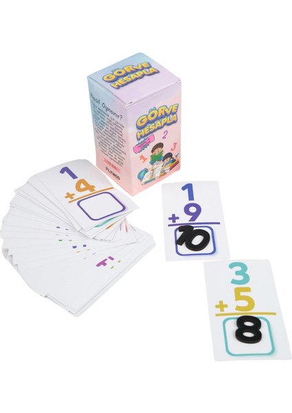 ve Hesapla Matematik Öğrenme Oyunu - Montessori Matematik Toplama ve Çıkarma Öğrenme - Kreş Ana Sınıfı Çocuklar Için Eğitici Zeka Kutu Oyunu
