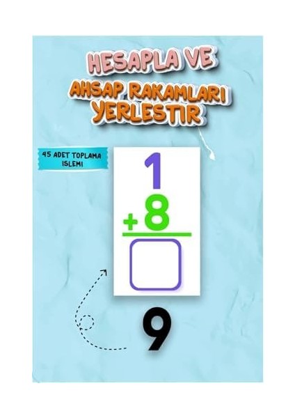 ve Hesapla Matematik Öğrenme Oyunu - Montessori Matematik Toplama ve Çıkarma Öğrenme - Kreş Ana Sınıfı Çocuklar Için Eğitici Zeka Kutu Oyunu