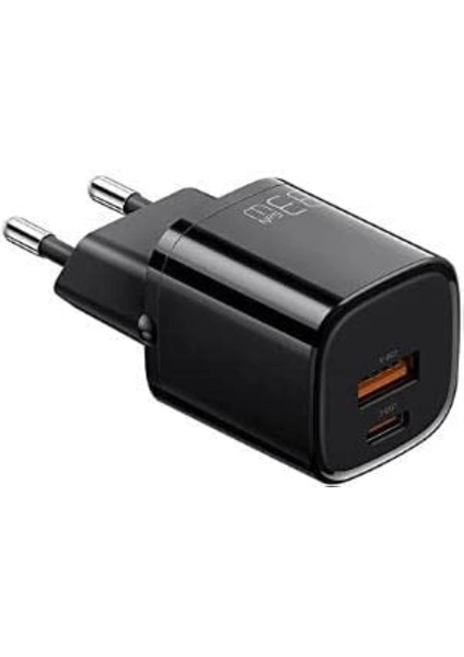 CH-0151 33W Gan Dual Port Hızlı Şarj Cihazı Usb-C Apple iPhone Uyumlu