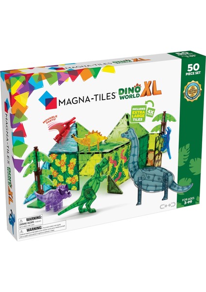 Tiles Dinozor Dünyası Oyuncak, 50 Parça, Xl, Standart, Uzun Kollu