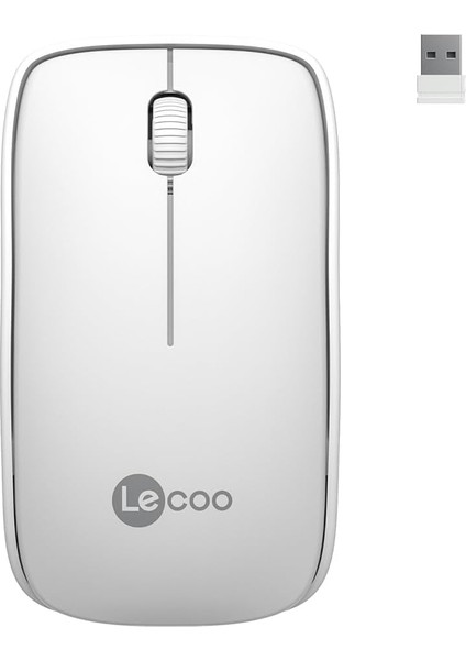 WS208 Kablosuz 1200DPI 3 Tuşlu Sessiz Pc, Mac, Dizüstü Bilgisayar Için, USB Mini Alıcı ile Optik Mouse Beyaz