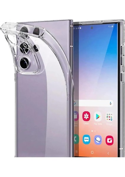 Samsung Galaxy S24 Ultra Ile Uyumlu Kılıf Transparan Şeffaf Glasselegance Tpu Tam Koruma Arka Kapak Şeffaf Renk