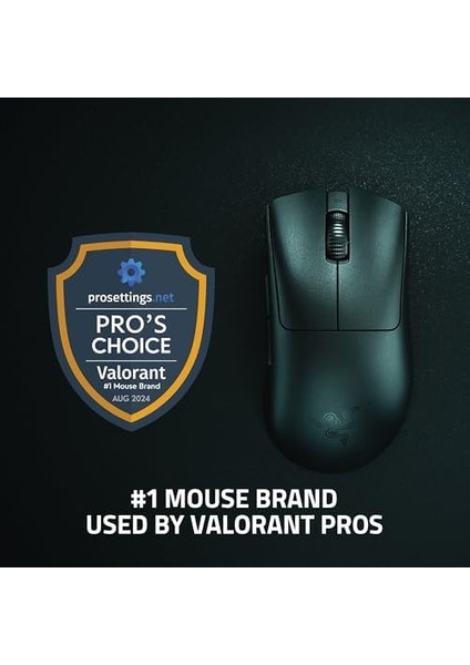 Deathadder V3 Pro - Hafif Kablosuz Ergonomik Espor Faresi (63G Hafif Tasarım, Focus Pro 30K Optik Sensör, Fare Anahtarı Gen-3, Hyperspeed Kablosuz) Siyah