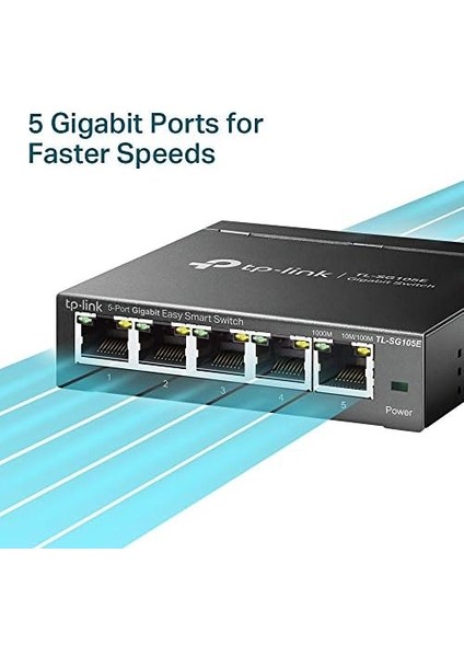 TL-SG105E, 5-Port 10/100/1000 Mbps Gigabit Easy Smart Switch