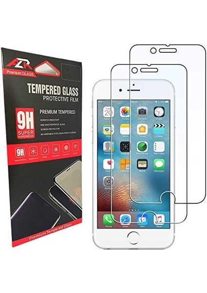 iPhone - 6s Plus / 7 Plus / 8 Plus Için Ekran Koruyucu Hd Netlikte 9h Temperli Ekran Koruyucu Cam (2'li Paket)