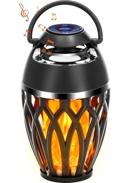 Açık Bluetooth Hoparlörler, Bluetooth 5.0 LED Alev Hoparlör, Ipx5 Su Geçirmez Alev Atmosfer Hoparlör, Veranda Hoparlörler Erkekler Kadınlar Için Hediyeler, Parti Bahçe Ev Için