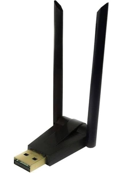 Trio W-136 Wifi Adaptör 600 Mbps Çift Antenli (Realtek High Speed Chips) Driversız Tak Çalıştır (W-136)
