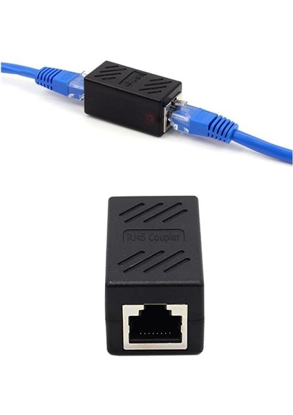 1 Portlu Ethernet Splitter, Çift Lan Kablosu, Ethernet Bölücü, RJ45 Dişi Adaptör Konnektörü
