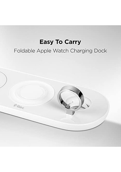 Aircharger Trio 3 Ü 1 Arada iPhone + Apple Watch + Airpods Kablosuz Hızlı Şarj Aleti