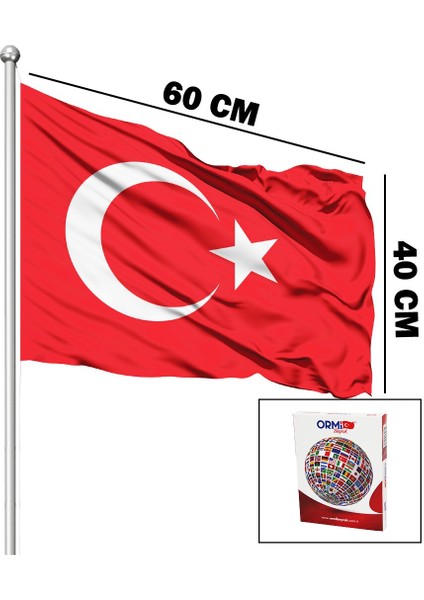 Alpaka Kumaş Türk Bayrak 40X60CM