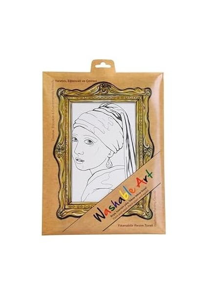 Çocuk Funny Mat Washable Art Johannes Vermeer Girl With A Pearl Earring