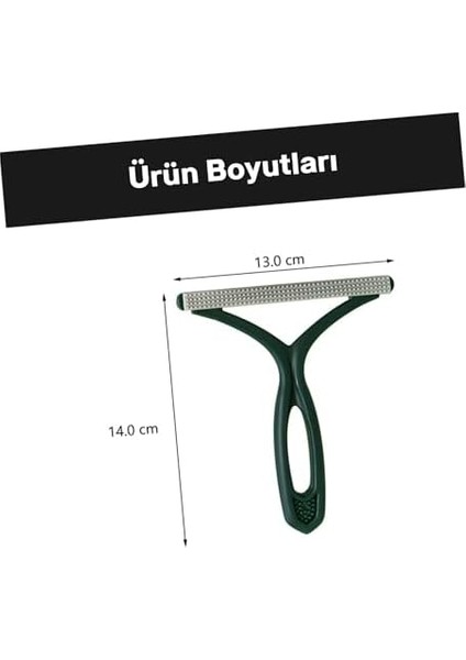 Kedi Köpek Tüy Toplayıcı Çift Taraflı Pamuk Tiftiği ve Tüy Toplama Fırçası (Petrol Yeşili)