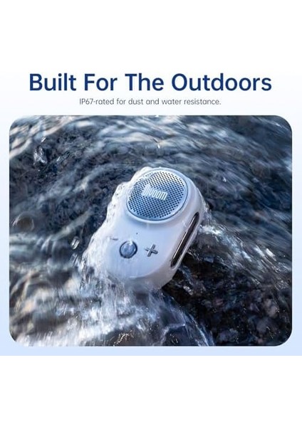 Itour-S Taşınabilir Mini Giyilebilir Bluetooth Hoparlör, Büyük Ses ve Punchy Bas, Klipsli Tasarım, IP67 Su Geçirmez ve Toz Geçirmez, 10 Saat Çalma Süresi, Ev Seyahat Ofis ve Dış Mekan Için