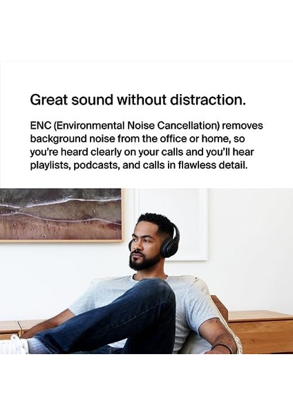 Soundform Adapt Mikrofonlu Kablosuz Kulaklık, Dahili Boom Mikrofonlu Kablosuz Kulaklık, Çok Noktalı Bağlantı, Enc, 65+H Bluetooth Bilgisayar Üstü Kulaklıklar Pc, Dizüstü Bilgisayar, Ofis Için fiyatları