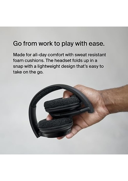 Soundform Adapt Mikrofonlu Kablosuz Kulaklık, Dahili Boom Mikrofonlu Kablosuz Kulaklık, Çok Noktalı Bağlantı, Enc, 65+H Bluetooth Bilgisayar Üstü Kulaklıklar Pc, Dizüstü Bilgisayar, Ofis Için modelleri