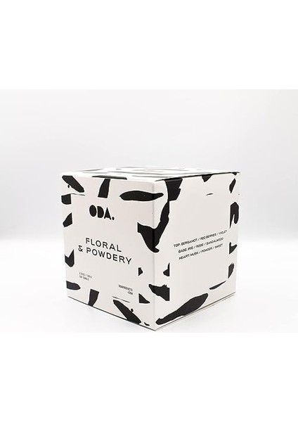 Floral & Powdery - Çiçeksi & Pudramsı Kokulu Dekoratif Desenli Soya Mumu I 150 gr (Renkli)
