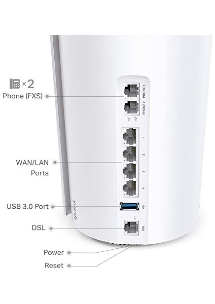 Deco X73-DSL(1-PACK), AX5400 Mbps, Dual-Band, Gigabit Ethernet Portları, 150 Cihaza Kadar Bağlantı, 270 M² 'ye Kadar Kapsama, Fiber Destekli Wi-Fi 6 Vdsl Mesh Modemi